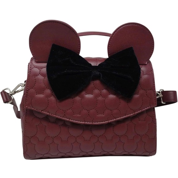 Loungefly Disney Minnie Mouse Quilted Crossbody Satchel Handbag Purse NWT - Picture 3 of 12